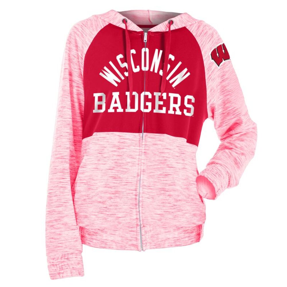 Wisconsin Badgers Women's Space Dye Zip Hoodie